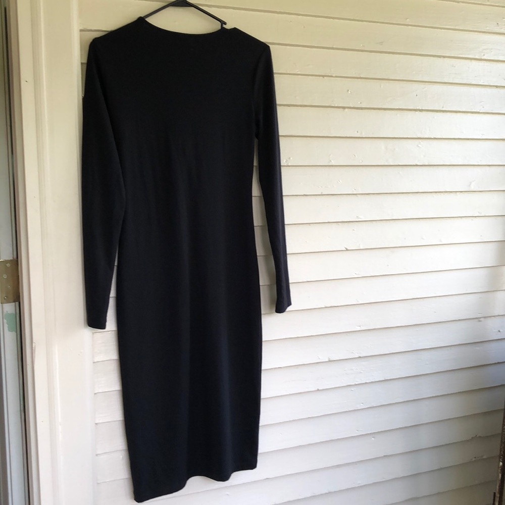 ❌ SOLD Forever21 dress NWT long black stretch L - Picture 7 of 8